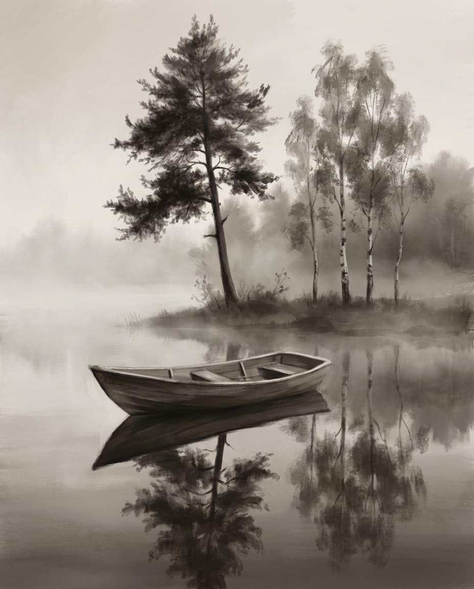 Boat on Lake AI result